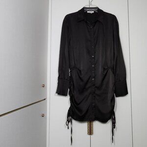 Mable Journi Mini Shirt Dress Size M Black